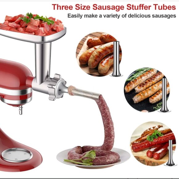 Metal Meat Grinder Attachment for KitchenAid Stand Mixers - Picture 4 of 6